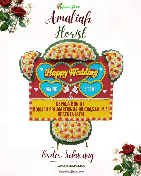 Papan Bunga Pernikahan Jepat Lor